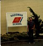 Roger J. Wendell in front of Coast Guard Radio School - 1975