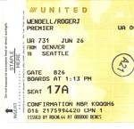 United Airline Premier Status for Roger J. Wendell - 2008