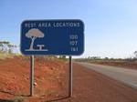 Australia Rest Area Locations - November, 2005