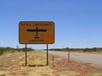 Royal Flying Doctor Service Emergency Airstrip on Highway - November, 2005