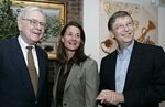 Warren Buffett with Bill and Melinda Gates