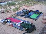 Camping at Hermit Rapids, Grand Canyon - April 2006