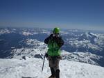 Amy Hastings on the summit of Mt. Baker, Washington State - 06-29-2008