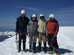 Roger J. Wendell, Linda Jagger, Georgia Briscoe and Tom Jagger on the summit of Mt. Baker, Washington State - 06-29-2008