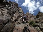 Roger Wendell leading on North Table Mountain - 05-09-2008