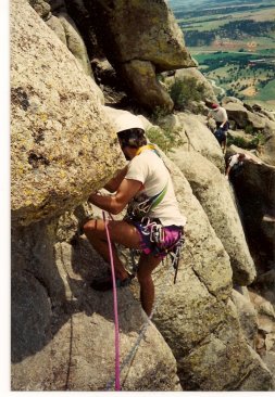 Roger J. Wendell and Dan Howell on Devils Tower - 07-16-1994