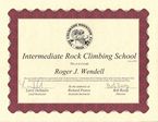 CMC IRCS certificate for Roger J. Wendell - 1999