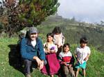 Roger and the Children at Imbabura, Ecuador - December, 2005