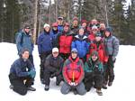 Our entire Group, plus Darin and Barbara, Training for Ecuador on St Mary's Glacier - 12-17-2005