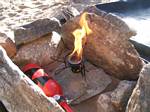 Starting the stove in Grand Canyon - April, 2006