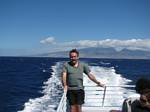 Roger J. Wendell crossing the Auau Channel from Māui to Lāna'i, Hawai'i - February 2007