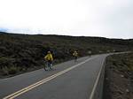 Cyclists coming down from Haleakalā Crater, Māui, Hawai'i - February 2007