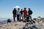 Roger Wendell, Jeff, Anrea, Wes, Ken, and Caroline on top of Telescope Peak in Death Valley National Park by Roger J. Wendell - 06-07-2011