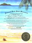 Diamond Head Hiking Certificate Roger Wendell - February 2007