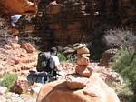 My Friend Doug Bloom and a Grand Canyon Cairn - 04-19-2006