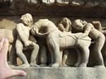Chandelas erotic stone carvings at Khajuraho, India by Roger J. Wendell - December 04, 2008