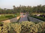 Raj Ghat, Final resting place of Mahatma Gandhi in old Delhi, India, on the bank of the Yamuna River by Roger J. Wendell - November 23, 2008