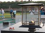 Raj Ghat, Final resting place of Mahatma Gandhi in old Delhi, India, on the bank of the Yamuna River by Roger J. Wendell - November 23, 2008