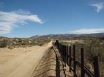 Looking east along the border at Jacumba, California - 11-16-2007