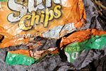 Sun Chip bag compost experiment follow-up - 07-21-2013