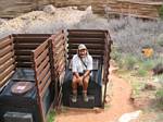 Roger on the Monument Creek Toilet, Grand Canyon - April, 2006