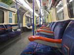 London Tube Piccadilly Line, empty seats - 12-07-2008