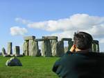 Roger J. Wendell photographing Stonehenge - 10-07-2006