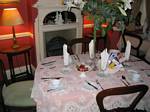 Table setting at a United Kingdom Bed and Breakfast - October, 2006