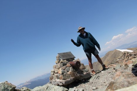Roger J. Wendell self-portrait via radio control on Wheeler Peak, New Mexico, 13161 ft (4011 m) - 06-10-2011
