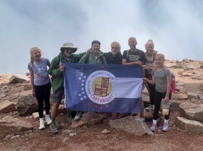 Jim Cartwright and family summited Pikes Peak together on 08-02-2023