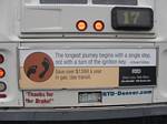 Edward Abbey quote on Denver RTD bus photographed by Roger J. Wendell on 06-02-2009