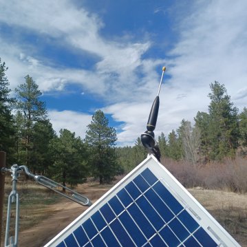 Antenna on Solar Powered Gate Opener in the Buffalo Creek Recreation Area - 04-12-2025