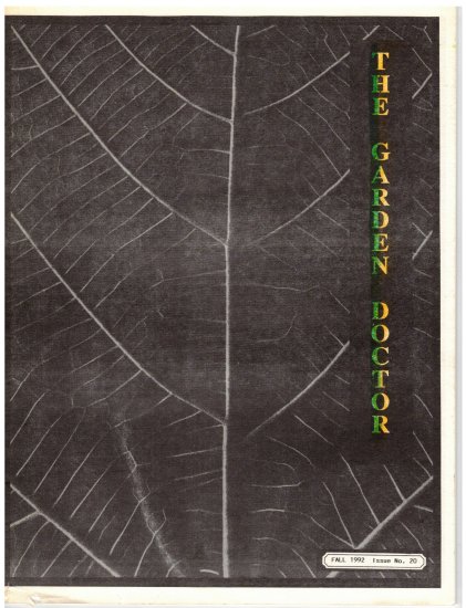 The Garden Doctor Cover, Issue 20 - Fall 1992