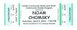 Noam Chomsky Ticket, Boulder - 2003