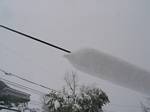 Snow tube on our telephone wire - 10-26-2006